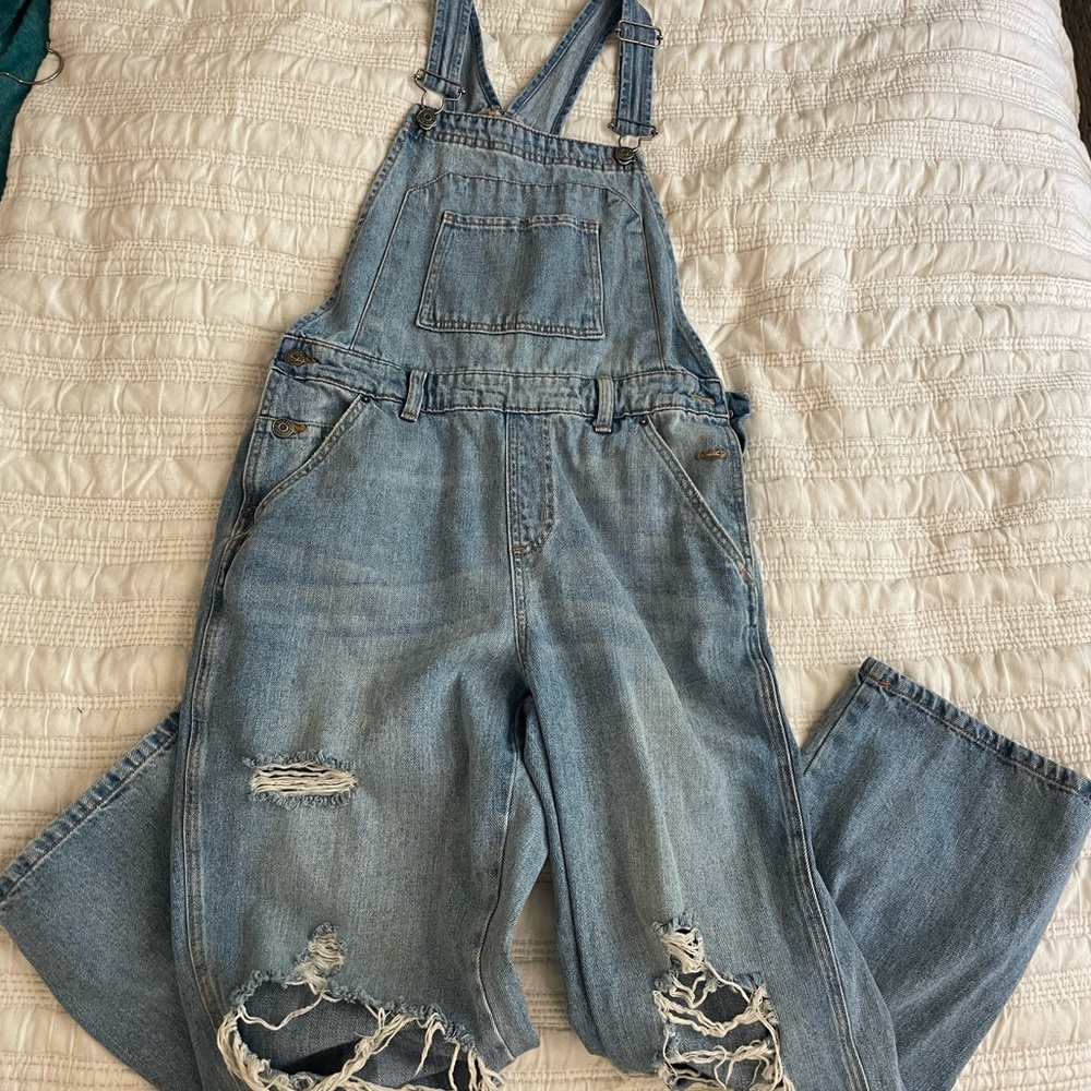 Distressed Boyfriend Overalls